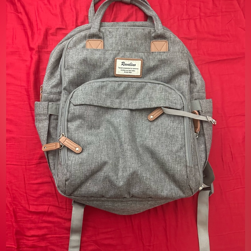Diaper Bag Backpack, Multifunction Travel Back Pack Gray
